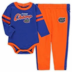 Outerstuff Infant Royal/Orange Florida Gators Little Kicker Long Sleeve Bodysuit And Sweatpants Set