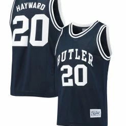 Original Retro Brand Men's Gordon Hayward Navy Butler Bulldogs Commemorative Classic Basketball Jersey