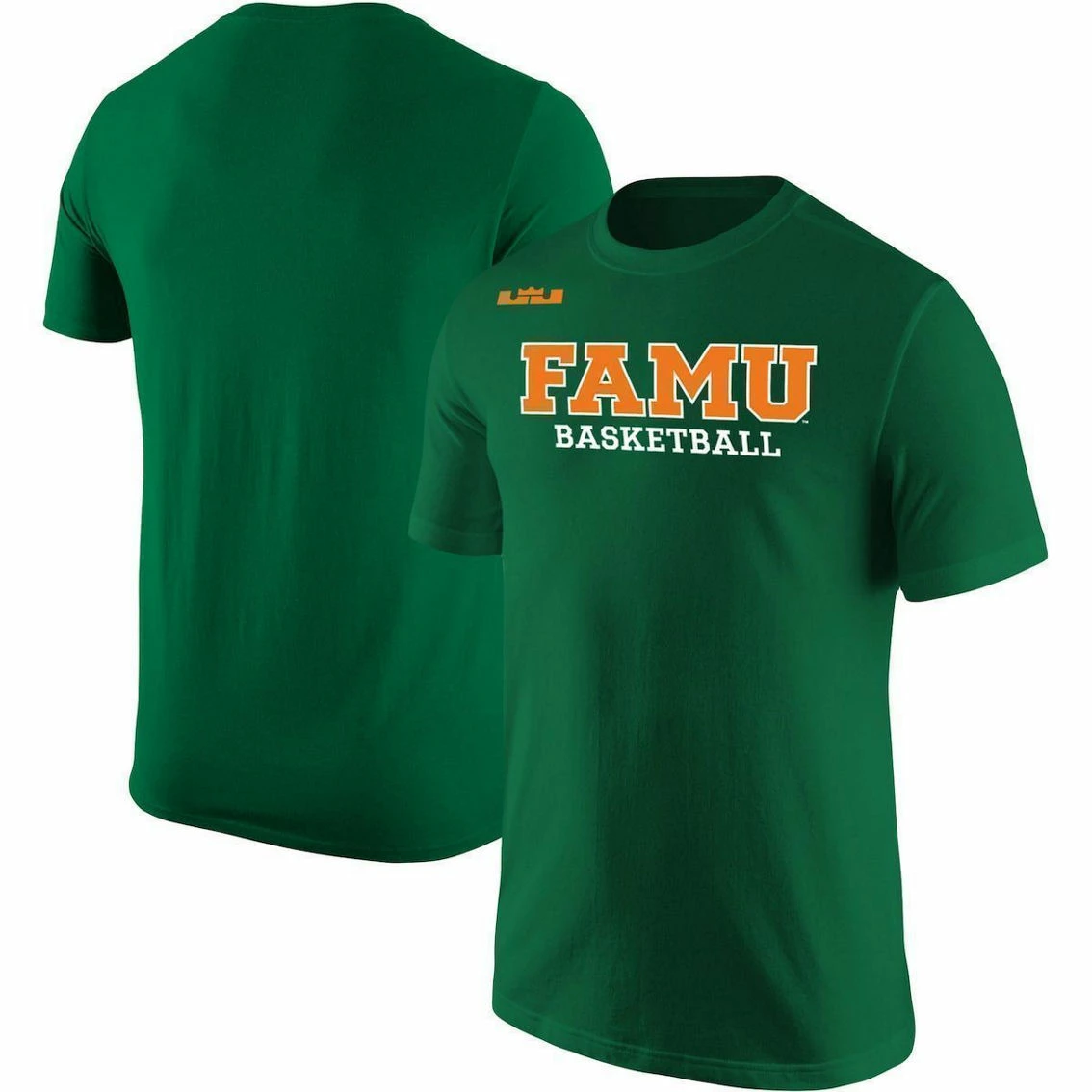 Nike X LeBron James Men's X LeBron James Green Florida A&M Rattlers Basketball Collection Core T-Shirt