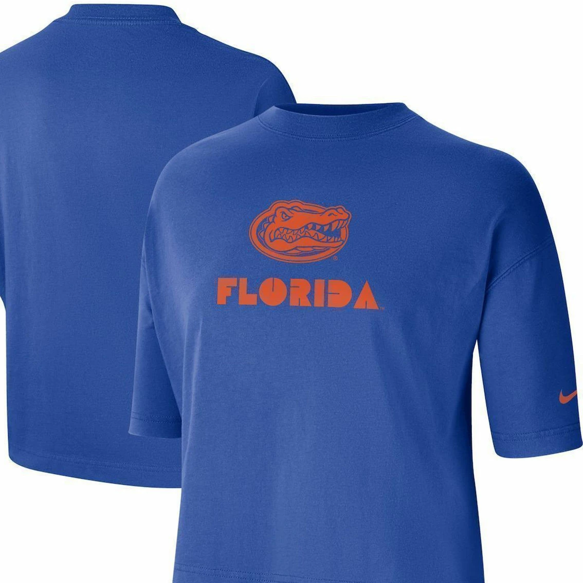 Women's Nike Royal Florida Gators Crop Performance T-Shirt