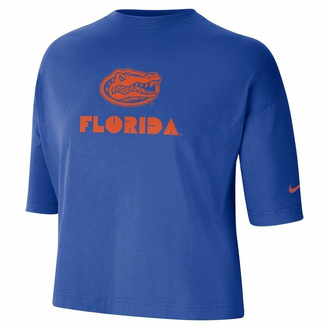 Women's Nike Royal Florida Gators Crop Performance T-Shirt - Image 3