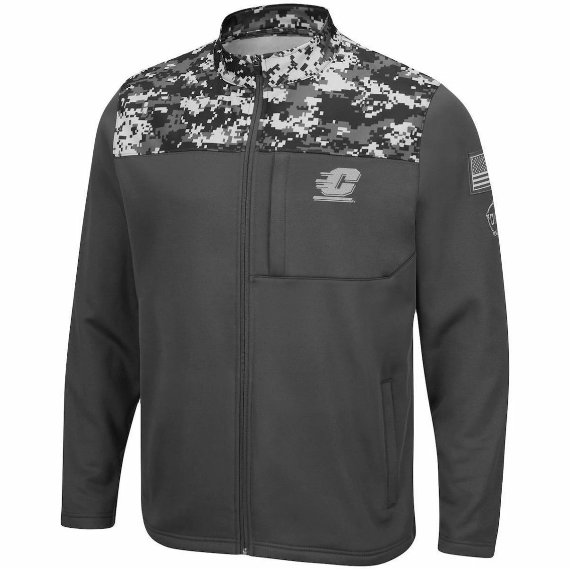 Colosseum Men's Charcoal Cent. Michigan Chippewas OHT Military Appreciation Digi Camo Full-Zip Jacket - Image 3