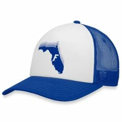 Top Of The World Men's White/Royal Florida Gators Tone Down Trucker Snapback Hat