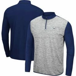 Colosseum Men's Heather Gray/Navy Butler Bulldogs Prospect Quarter-Zip Jacket
