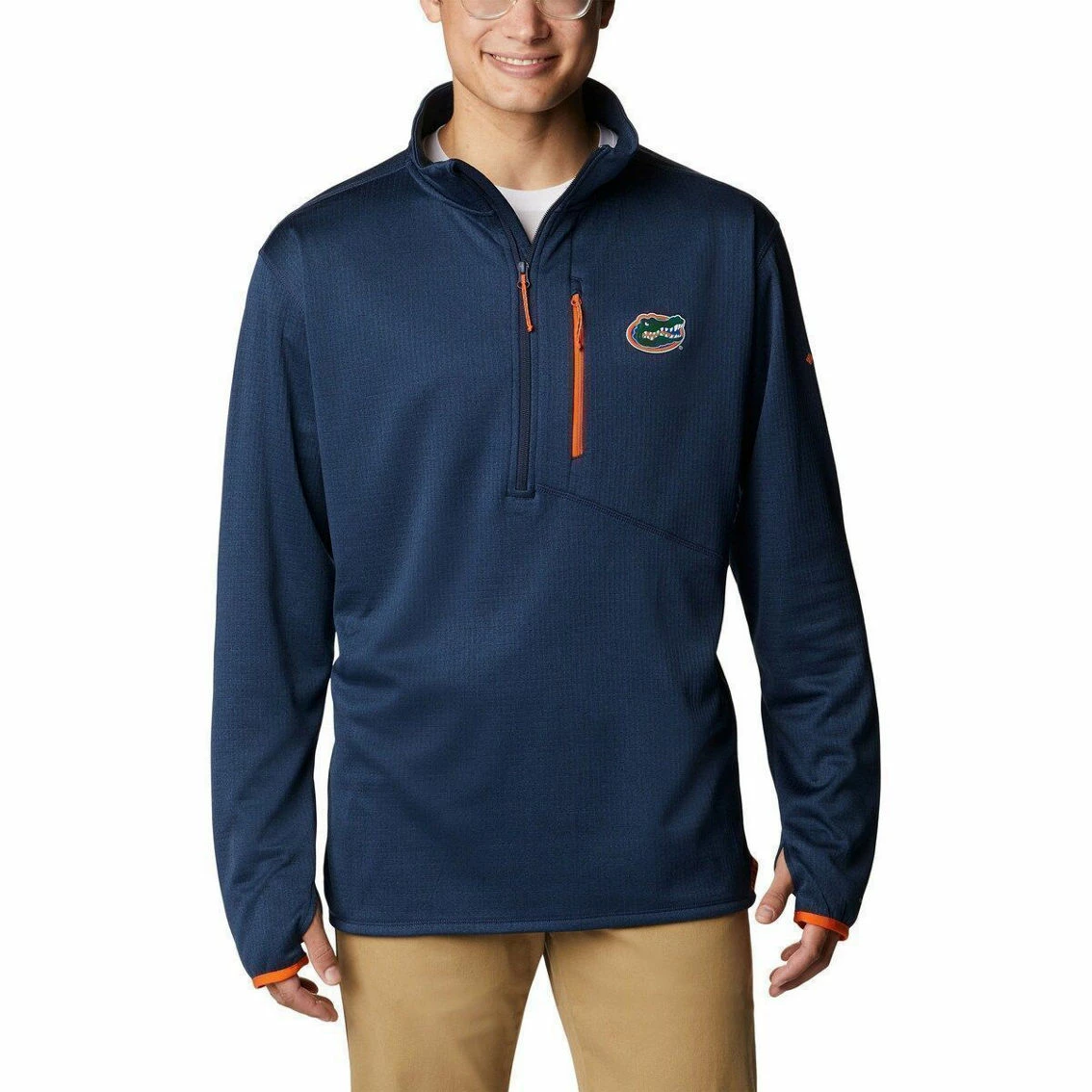 Columbia Men's Navy Florida Gators Park View Omni-Wick Half-Zip Top - Image 2