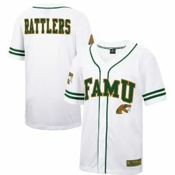 Colosseum Men's White Florida A&M Rattlers Free Spirited Mesh Button-Up Baseball Jersey