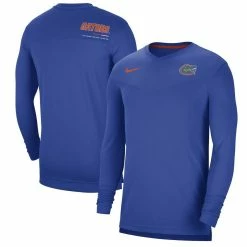 Nike Men's Royal Florida Gators 2022 Coach Performance Long Sleeve V-Neck T-Shirt