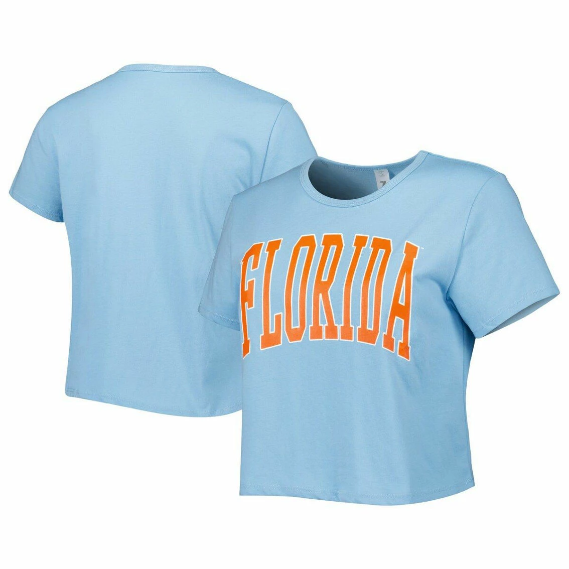 ZooZatz Women's Light Blue Florida Gators Core Fashion Cropped T-Shirt - Image 2