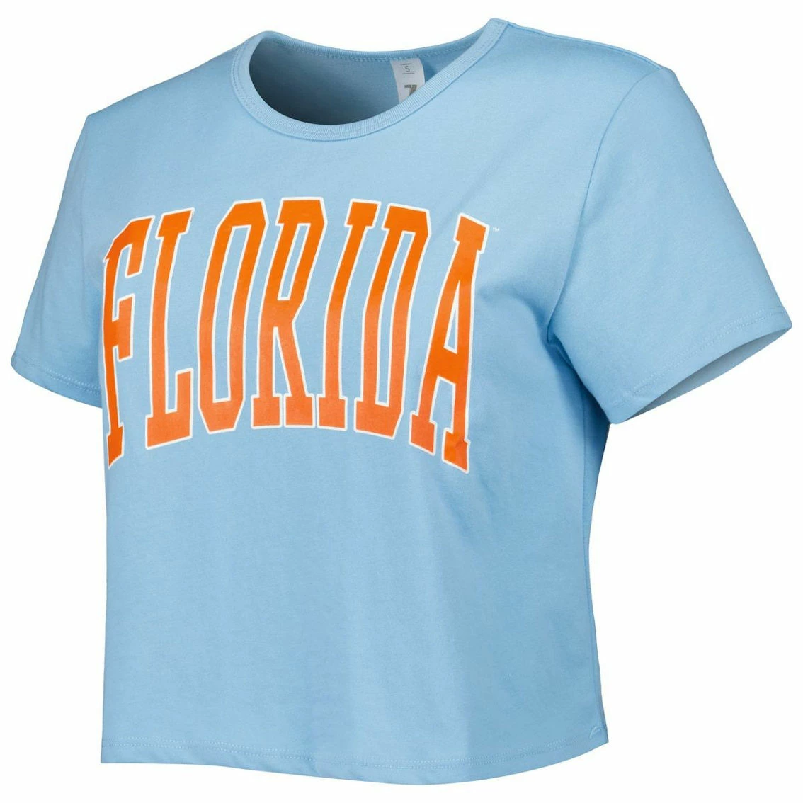 ZooZatz Women's Light Blue Florida Gators Core Fashion Cropped T-Shirt - Image 3