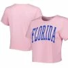 ZooZatz Women's Pink Florida Gators Core Fashion Cropped T-Shirt