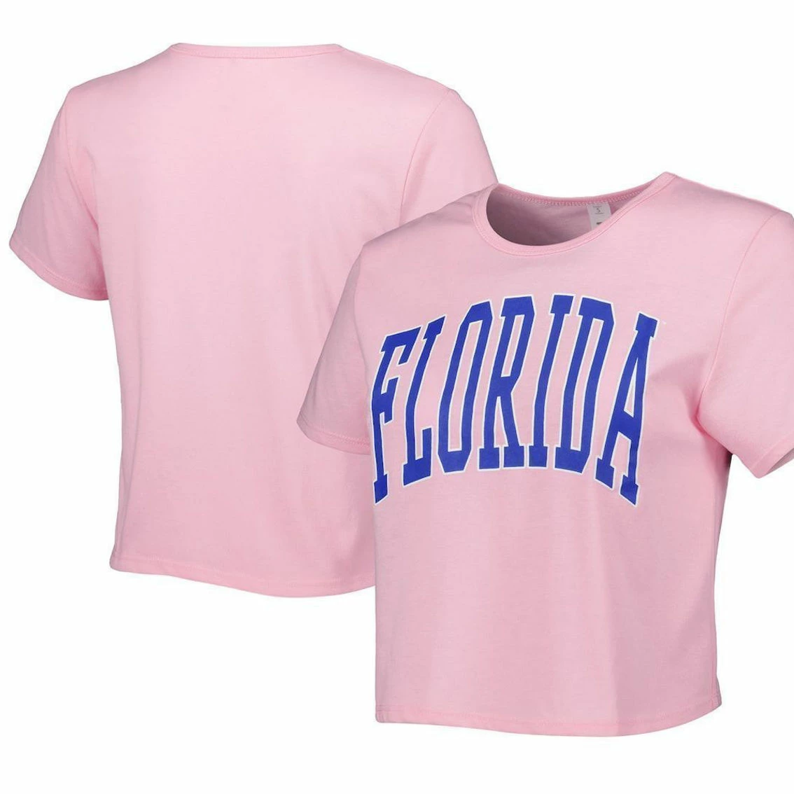 ZooZatz Women's Pink Florida Gators Core Fashion Cropped T-Shirt - Image 2