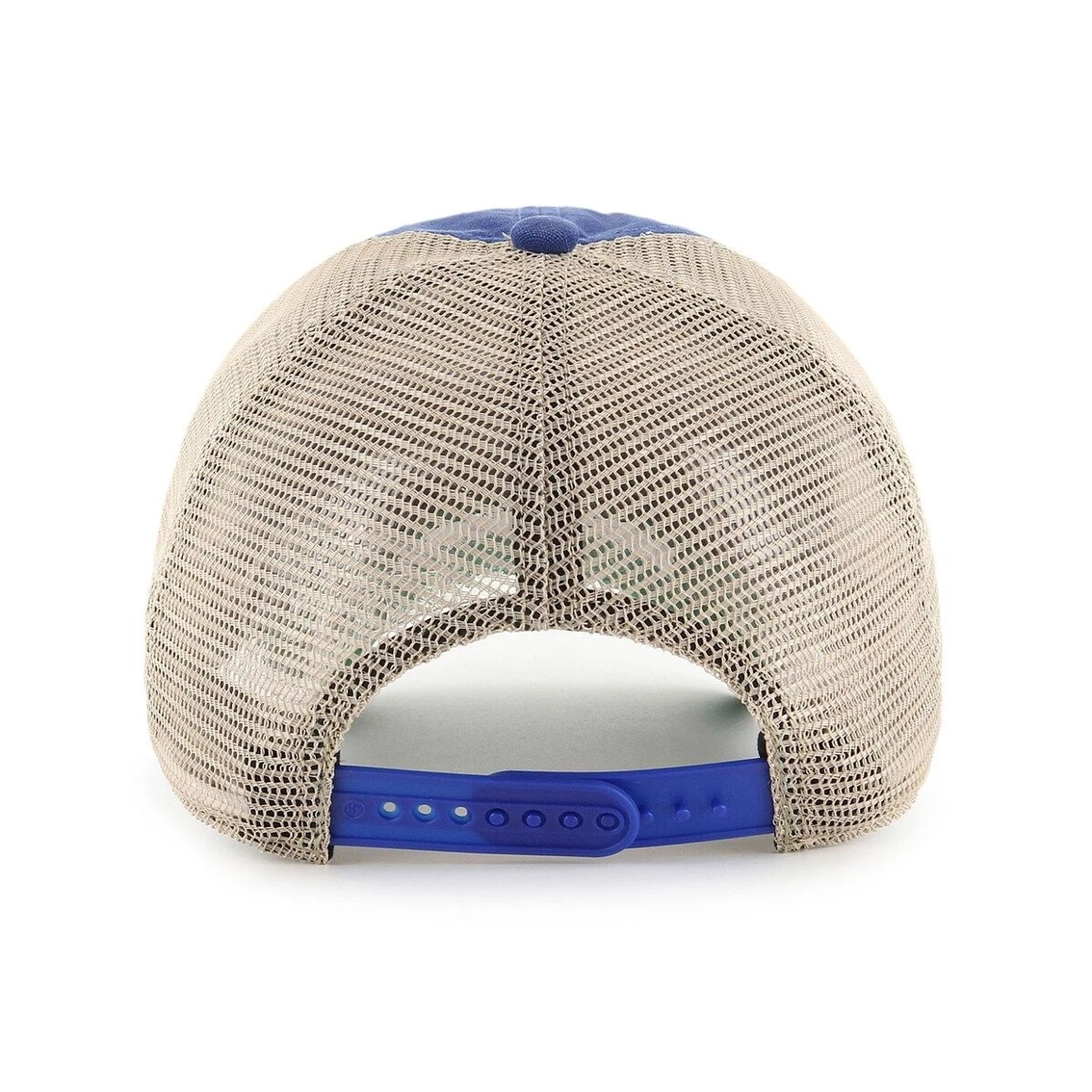 '47 Men's Royal/Natural Florida Gators Four Stroke Clean Up Trucker Snapback Hat - Image 3