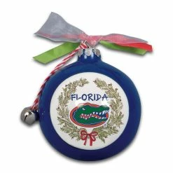 Magnolia Lane Florida Gators Wreath Kickoff Painted Ornament
