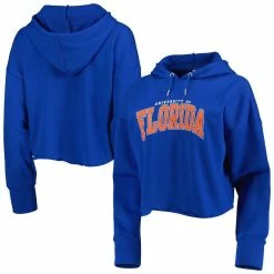 Women's ZooZatz Royal Florida Gators Core University Cropped French Terry Pullover Hoodie