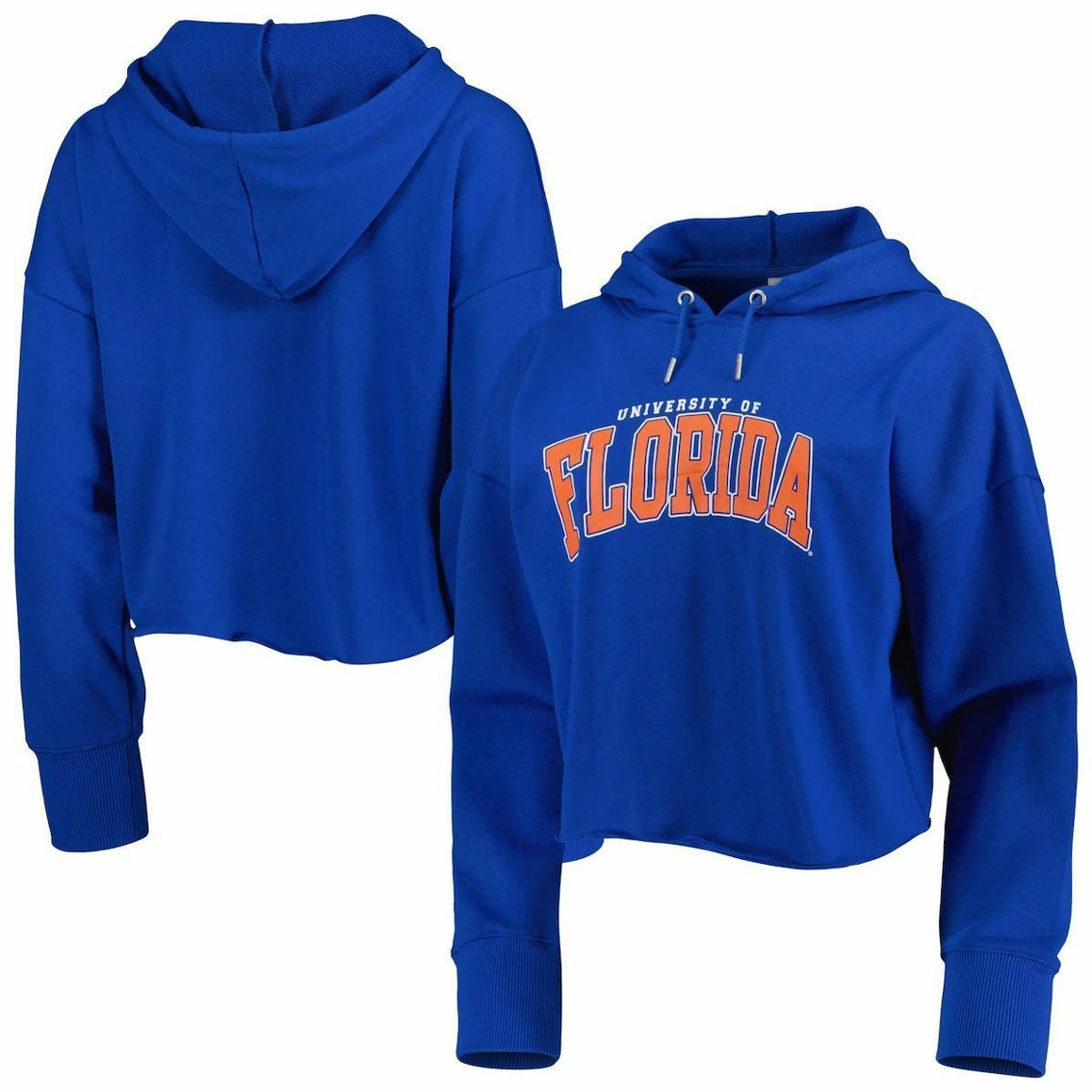 Women's ZooZatz Royal Florida Gators Core University Cropped French Terry Pullover Hoodie