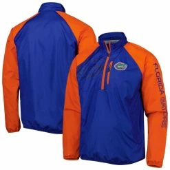 G-III Sports By Carl Banks Men's Royal/Orange Florida Gators Point Guard Raglan Half-Zip Jacket