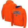 Colosseum Men's Orange Bucknell Bison Arch And Logo Pullover Hoodie