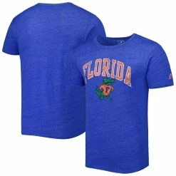 League Collegiate Wear Men's Heather Royal Florida Gators 1965 Arch Victory Falls Tri-Blend T-Shirt