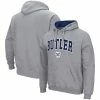 Colosseum Men's Heathered Gray Butler Bulldogs Arch & Logo 3.0 Pullover Hoodie