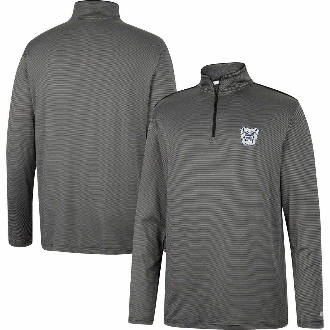 Colosseum Men's Charcoal Butler Bulldogs Logo Quarter-Zip Windshirt