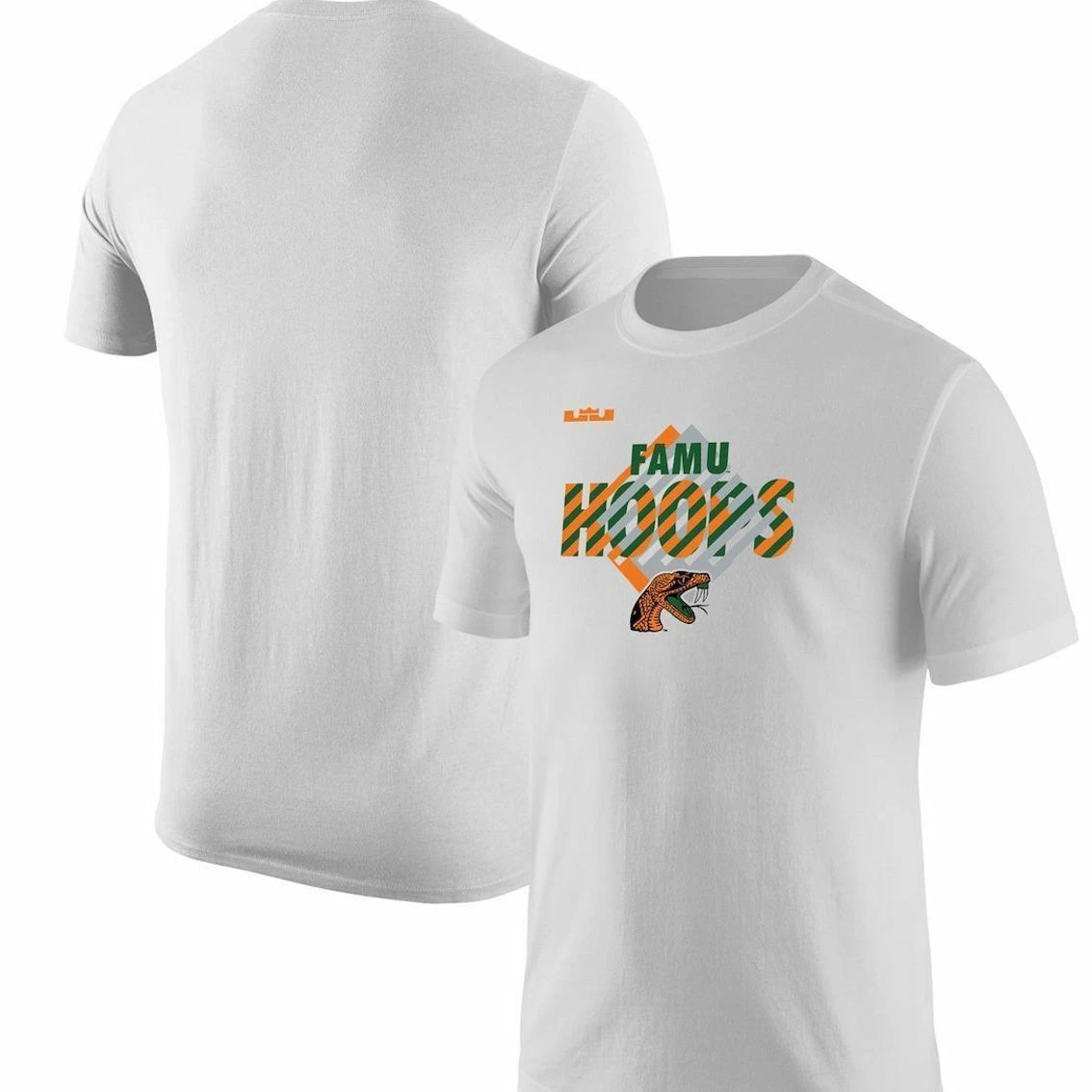 Nike X LeBron James Men's X LeBron James White Florida A&M Rattlers Core T-Shirt - Image 2