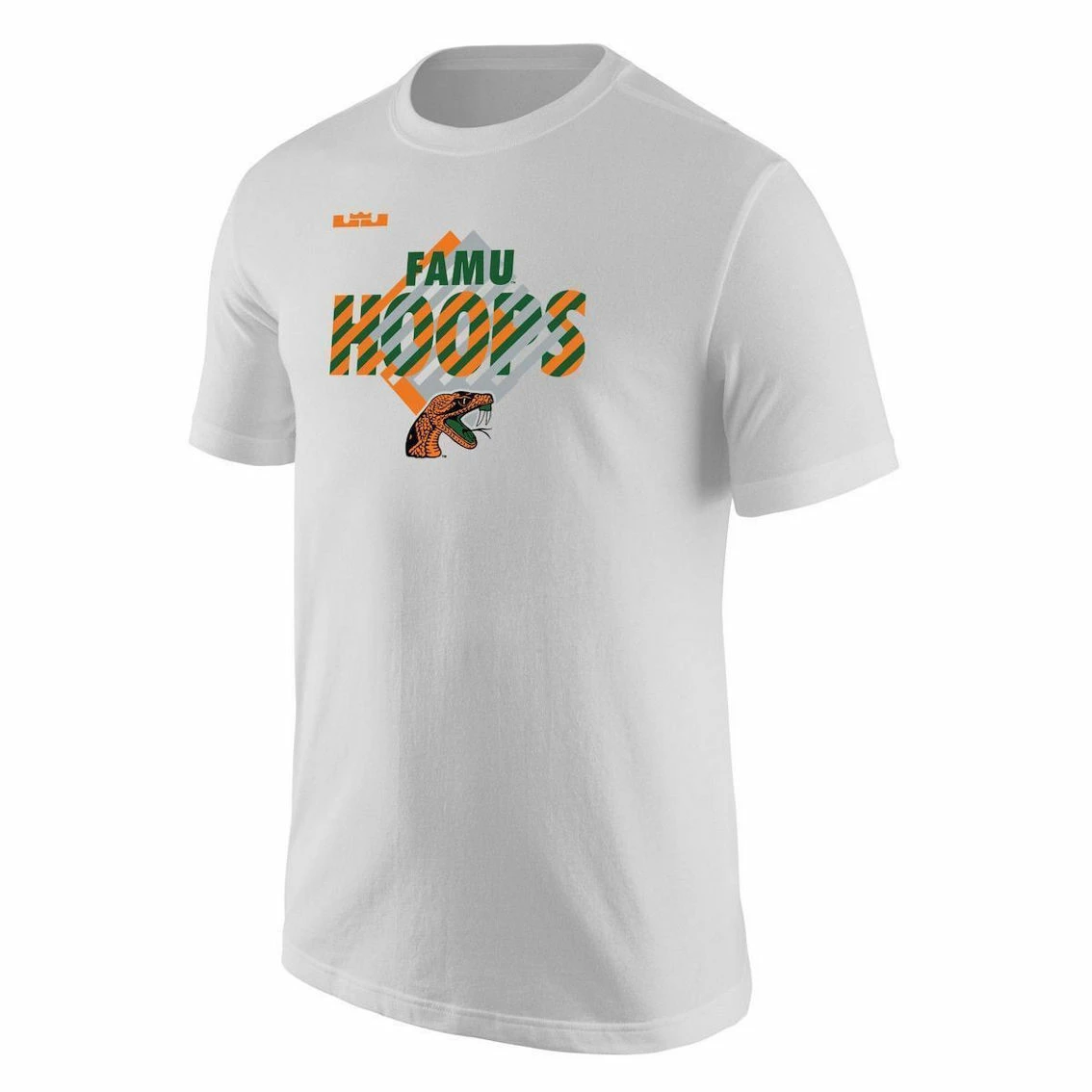 Nike X LeBron James Men's X LeBron James White Florida A&M Rattlers Core T-Shirt - Image 3