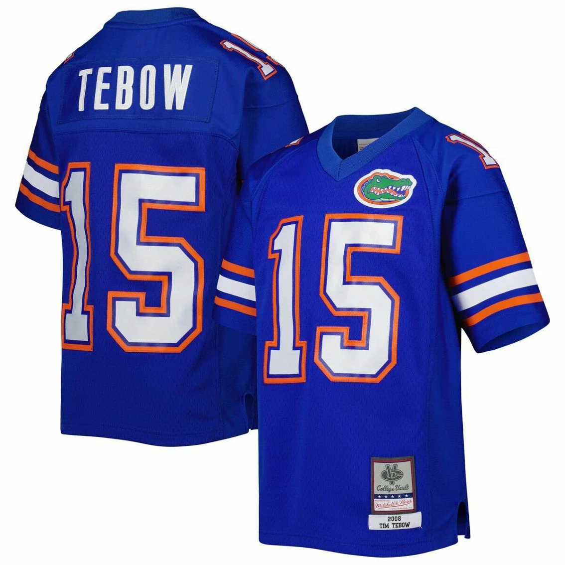 Mitchell & Ness Youth Tim Tebow Royal Florida Gators Replica Jersey - Image 2