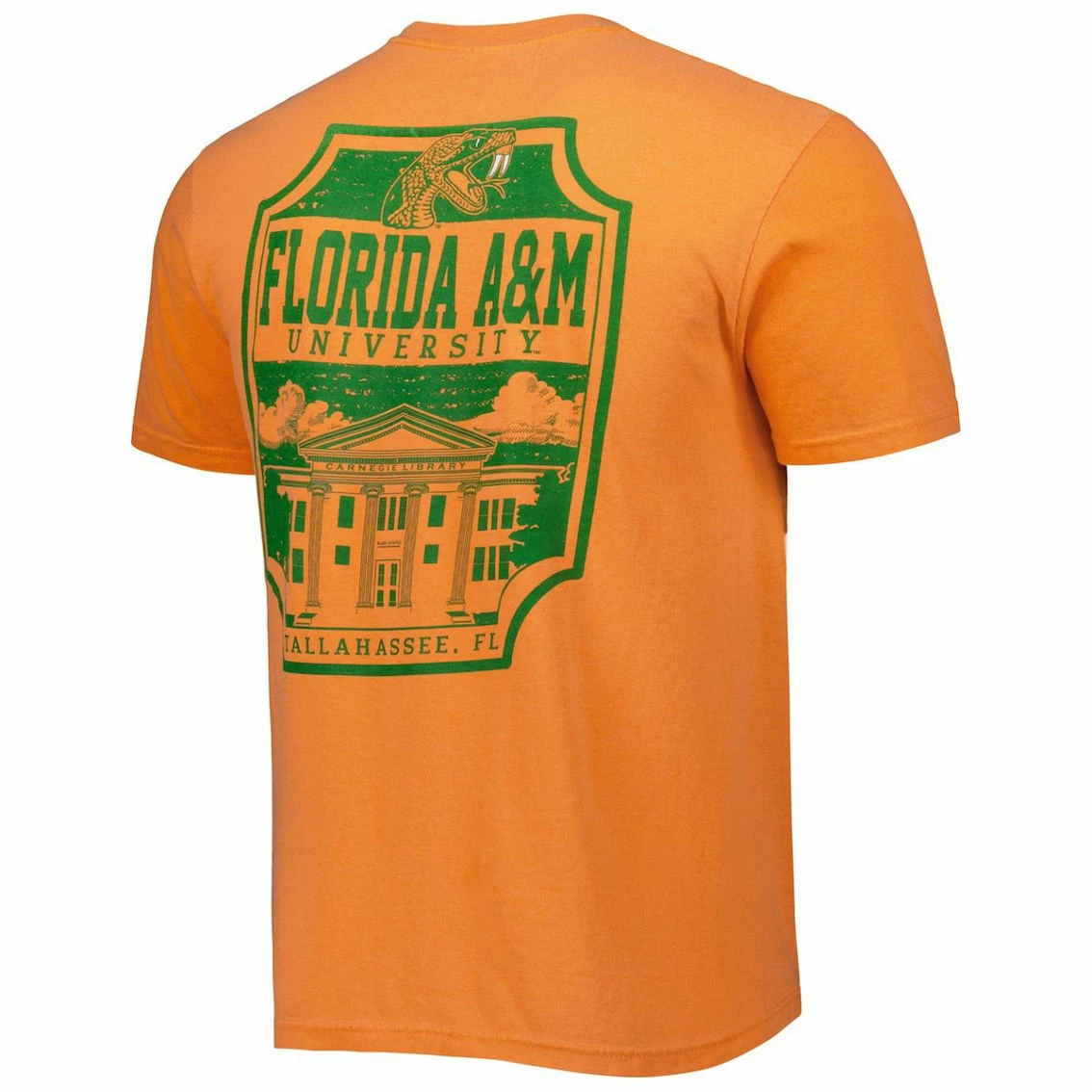 Image One Men's Orange Florida A&M Rattlers Logo Campus Icon T-Shirt - Image 4