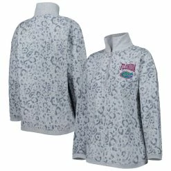 Gameday Couture Women's Heather Gray Florida Gators Leopard Quarter-Zip Sweatshirt
