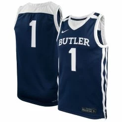 Nike Men's #1 Navy Butler Bulldogs Replica Basketball Jersey