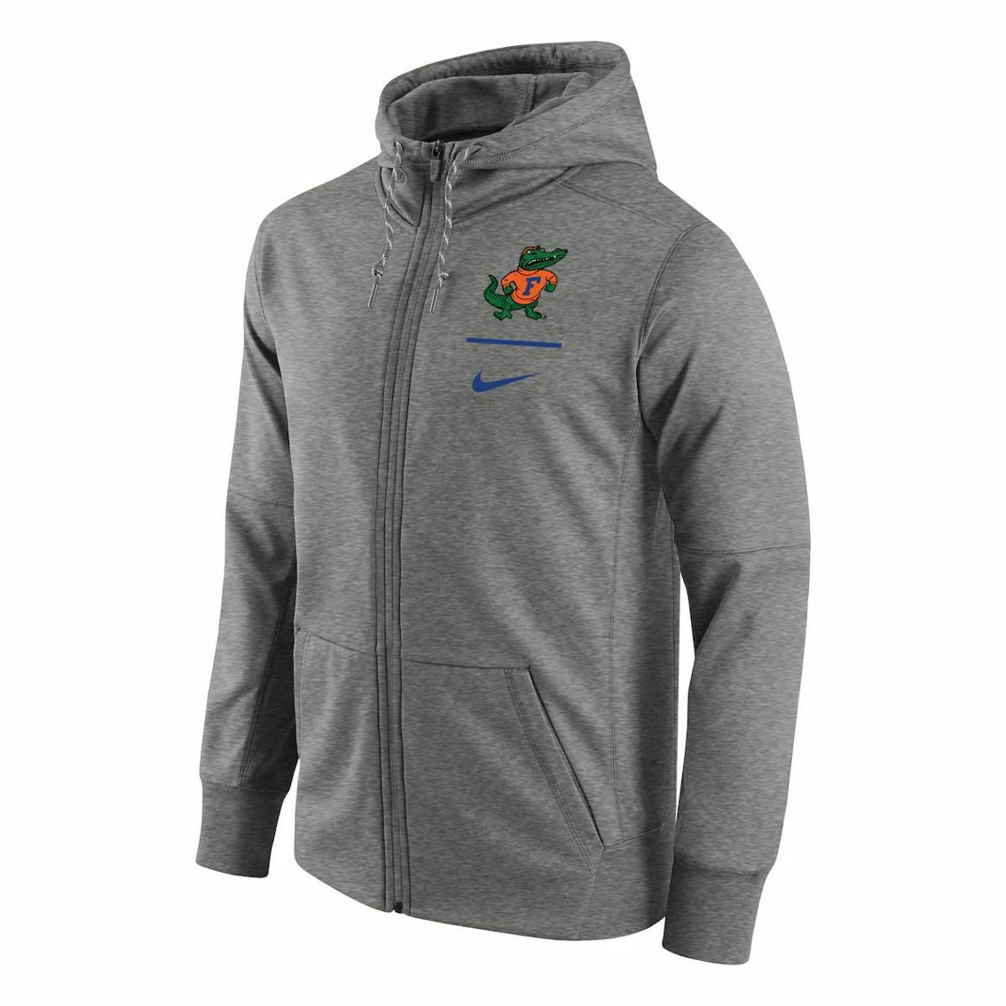 Nike Men's Heathered Gray Florida Gators Throwback Alternate Logo Stack Performance Full-Zip Hoodie - Image 3
