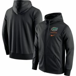 Men's Nike Black Florida Gators Logo Stack Performance Full-Zip Hoodie